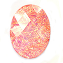 Plastic Flat Back Faceted Cabochons - Rauten Rose - Stone - Oval 40x30MM OPAL ROSE DYED