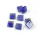 Gemstone Flat Back Flat Top Drilled - Square 06x6MM CALCEDON (Blue Agate)