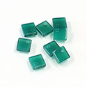 Gemstone Flat Back Flat Top Drilled - Square 06x6MM CHRYSOPHRASE (Green Agate)