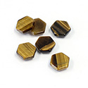 Gemstone Flat Back Flat Top Straight Side Stone - Hexagon 08MM TIGEREYE