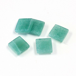 Gemstone Flat Back Flat Top Straight Side Stone - Square 08x8MM AVENTURINE