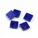 Gemstone Flat Back Flat Top Straight Side Stone - Square 08x8MM LAPIS LAZULI