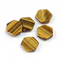 Gemstone Flat Back Flat Top Straight Side Stone - Hexagon 10MM TIGEREYE