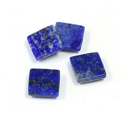 Gemstone Flat Back Flat Top Straight Side Stone - Square 10x10MM LAPIS LAZULI