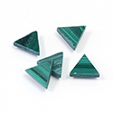 Gemstone Flat Back Flat Top Straight Side Stone - Triangle 10x10MM MALACHITE