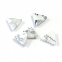 Gemstone Flat Back Flat Top Straight Side Stone - Triangle 10x10MM WHITE HOWLITE
