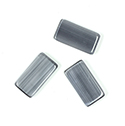 Fiber-Optic Flat Back Flat Top Straight Side 3.3mm Thick Stone - Cushion 18.45x10.1MM CAT'S EYE DARK GREY