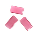 Fiber-Optic Flat Back Flat Top Straight Side 3.3mm Thick Stone - Cushion 18.45x10.1MM CAT'S EYE DARK PINK