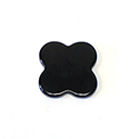 Gemstone Flat Back Flat Top Straight Side Stone - 4-Leaf Clover 12.85mm - BLACK ONYX