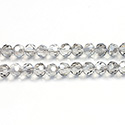 Chinese Cut Crystal Bead 32 Facet - Round 04MM CRYSTAL GREY