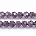 Chinese Cut Crystal Bead 32 Facet - Round 08MM TANZANITE