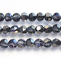 Chinese Cut Crystal Bead 32 Facet - Round 06MM CRYSTAL with HALF TWIIGHT Effect