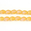 Chinese Cut Crystal Bead - Oval 07x5MM MATTE CITRINE AB