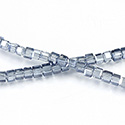 Chinese Cut Crystal Bead 30 Facet - Cube 02.5x2.5MM CRYSTAL BLUE LUMI Coat