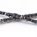 Chinese Cut Crystal Bead 30 Facet - Cube 02.5x2.5MM GUNMETAL