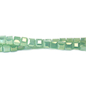 Chinese Cut Crystal Bead 30 Facet - Cube 02.5x2.5MM OPAL CHRYSOLITE LUMI