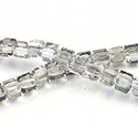 Chinese Cut Crystal Bead 30 Facet - Cube 04x4MM GREY