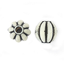 Plastic Bead Engraved Melon - Round 14MM ANTIQUE IVORY