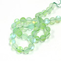 Mystic Sea Quartz Bead - Smooth Round 06MM MATTED SEA GREEN with AB Coating