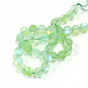 Mystic Sea Quartz Bead - Smooth Round 06MM MATTED SEA GREEN with AB Coating