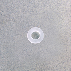 Plastic Bead - Smooth Round Ring 10MM MATTE CRYSTAL