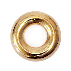Plastic Bead - Smooth Round Ring 16MM GOLD Plated