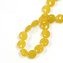 Gemstone Bead - Smooth Round Lentil 10MM Dyed QUARTZ Col. 38 AMBER