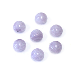 Japanese Glass Medium Dome Lampwork Cabochon - Round 07MM PURPLE MATRIX