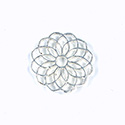 Metal Filigree Link Connector - Flat Round 23MM SILVER