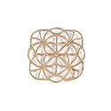 Metal Filigree Link Connector - Flat Square 24x24MM BRASS