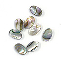 Shell Flat Back Flat Top Straight Side Stone - Oval 10.3x6.5MM ABALONE