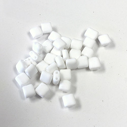 Preciosa Czech Glass 2-Hole Seed Bead - Karo 5x5MM 03050 MAT ALABASTER
