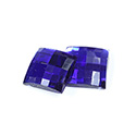 Plastic Flat Back Foiled Checkerboard Rhinestone - Square 19x19MM SAPPHIRE