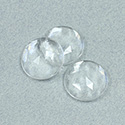 Plastic Flat Back UnFoiled Rauten Rose Rhinestone - Round 18MM CRYSTAL Clear