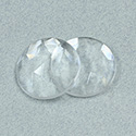 Plastic Flat Back UnFoiled Rauten Rose Rhinestone - Round 25MM CRYSTAL Clear