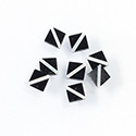 Gemstone Flat Back Flat Top Straight Side INLAY DESIGN - Diagonal Stripe Square 6MM ONYX/MOP