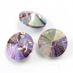 Preciosa Crystal Point Back Rivoli Foiled - 24SS LT AMETHYST AB