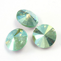 Preciosa Crystal Point Back Rivoli Foiled - 39SS PERIDOT AB