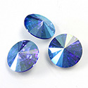 Preciosa Crystal Point Back Rivoli Foiled - 39SS SAPPHIRE AB