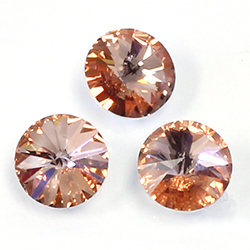 Preciosa Crystal Point Back MAXIMA Rivoli Foiled - SS29 CRYSTAL APRICOT