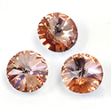 Preciosa Crystal Point Back MAXIMA Rivoli Foiled - SS29 CRYSTAL APRICOT