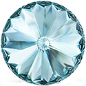 Preciosa Crystal Point Back MAXIMA Foiled Rivoli - 12MM AQUA BOHEMICA