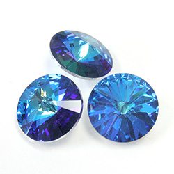 Preciosa Crystal Point Back MAXIMA Rivoli Foiled - SS39 CRYSTAL BERMUDA BLUE