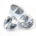 Preciosa Crystal Point Back MAXIMA Foiled Rivoli - 12MM CRYSTAL CAL (LABRADOR) COAT
