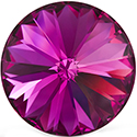 Preciosa Crystal Point Back MAXIMA Foiled Rivoli - 12MM FUCHSIA