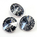 Preciosa Crystal Point Back Rivoli Foiled - 12MM GRAPHITE