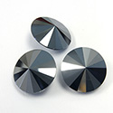Preciosa Crystal Point Back MAXIMA Rivoli Unfoiled - SS24 HEMATITE