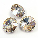 Preciosa Crystal Point Back MAXIMA Foiled Rivoli - 12MM CRYSTAL HONEY
