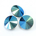 Preciosa Crystal Point Back Rivoli Foiled - 39SS JET AB
