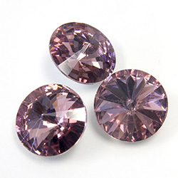Preciosa Crystal Point Back MAXIMA Foiled Rivoli - 12MM LT AMETHYST